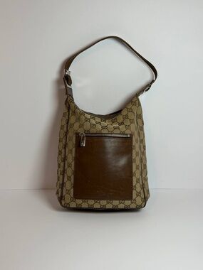 Gucci GG Monogram Canvas Brown Shoulder Bag
